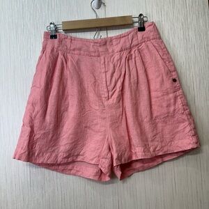 Scotch and Soda Pink Women's Shorts 100% Linen size Medium